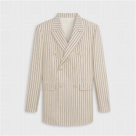 striped celine jacket|CHELSEA JACKET IN STRIPED WOOL .